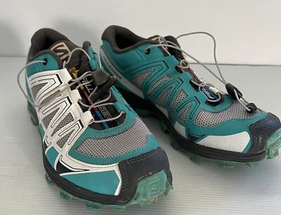 Salomon Women’s FELLRAISER Contragrip Teal Trail Running Hiking Shoes Sz UK5 - image 1 of 4