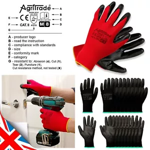 * 24 Paar / SICHERHEITSHANDSCHUHE Nitrilbau Transport Sortierlager - Bild 1 von 15