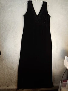 Fashion Bug Dress Size 14 Stretch Sleeveless Velvet - Picture 1 of 7