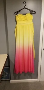 Vintage   XOXO Collection Yellow & Pink   prom/costume/formal dress size 3 - Picture 1 of 6