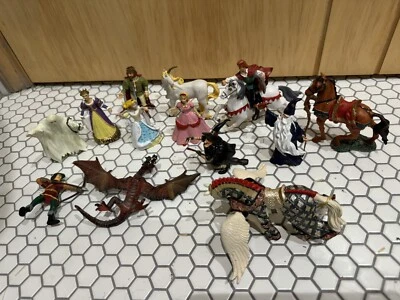 Papo Fairytale Castle Figures Prince Wizard Unicorn Witch Princess Pegasus - Image 1 of 4