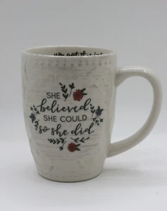 Brownlow SHE BELIEVED SHE COULD SO SHE DID Coffee Cup Double-Sided Holds 16 0z. - Picture 1 of 11
