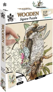 Wooden Jigsaw Puzzle 117 Pieces Kookaburra Animal-Shaped Puzzle with Stand - Picture 1 of 12