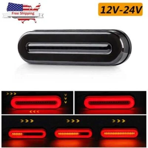 LED Motorcycle Tail Light Rear Running Stop Brake Light Flowing Turn Signal Lamp - Picture 1 of 13