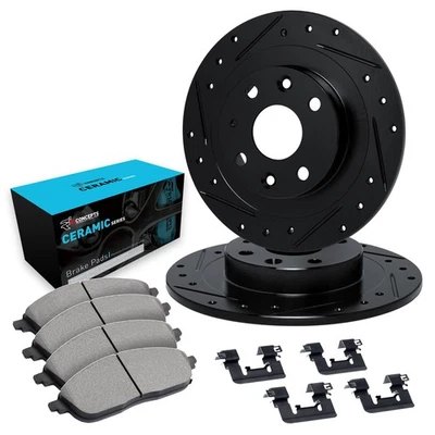 For Honda Prelude 85-87 Brake Kit eLINE Series Drilled & Slotted Rear Brake Kit Foto 1 de 4