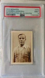 1932 Monopol #419 Ricardo Zamora PSA 9 MINT POP 1 NONE Higher Zamorra # Center - Picture 1 of 6