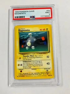 1999 POKEMON GAME MAGNEMITE 53/102 PSA 9 MINT GRADED - Picture 1 of 2