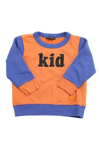 ACNE Studios Boys Round Neck Long Sleeves Color Block Sweatshirt Orange Size 3-4 - Picture 1 of 5
