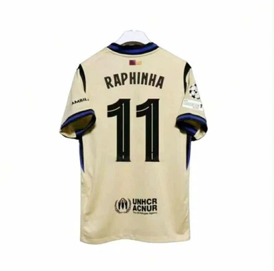 Camiseta de fútbol Raphinha #11 edición 25/26 aficionados visitante Champions League FC Barcelona Foto 1 de 2