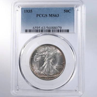 1935 Walking Liberty 50C PCGS Certified MS 63 - Image 1 of 2