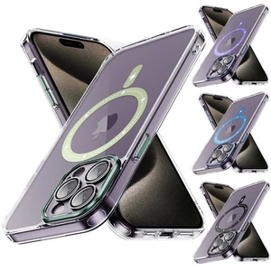 Clear Case Plating Mag Safe Cover For Apple iPhone 15 Pro Max 14 13 Max NEW - Picture 1 of 16