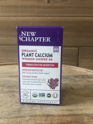 New Chapter Organic Women Under 40 Plant Calcium 60 Tablets ~ Exp 4/26 - Image 1 of 4