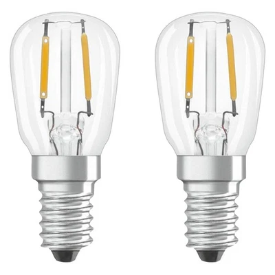 2 x Osram LED Filament T26 Röhre Kühlschrank 2,2W = 12W E14 klar 110lm warmweiß - Bild 1 von 4