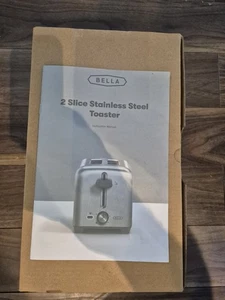 BELLA Stainless Steel 2 Slice Toaster with Extra Wide Slots and Removable... - Picture 1 of 4