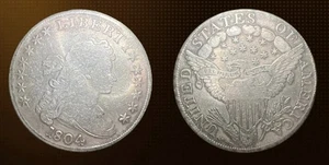 USA Draped Bust Dollar-Heraldic Eagle• 1804 - Picture 1 of 2