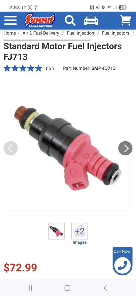 Juego de inyectores de combustible Ford F150 2003-2008 tracción trasera Foto 1 de 2