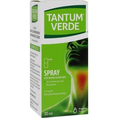 ANGELINI PHARMA DEUTSCHLAND GMBH TANTUM VERDE 1,5 mg/ml Spray z.Anwen.i.d.Mundhöhle 30 ml PZN 11104004