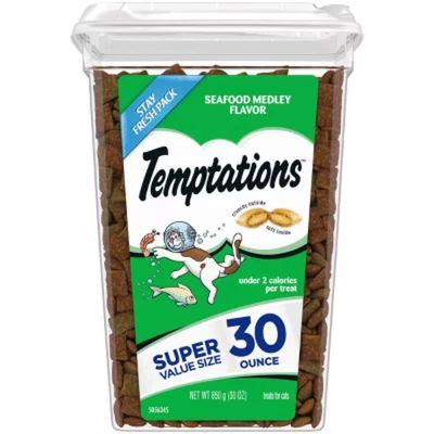 Temptations Seafood Medley Crunchy Cat Treats - Image 1 of 4