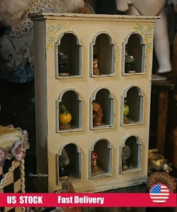 Puzzle 1/12 Scale Dollhouse Miniatures Unfinished Furniture Palace Showcase - Picture 1 of 13