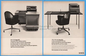 1963 Xerox 914 Kopierer 813 Schreibtischmodell moderner Bürostuhl Zeitschrift Druckanzeige - Bild 1 von 1