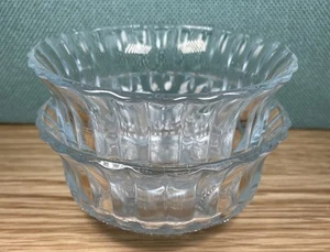 Pair Of Decorative Clear Glass Round Serving Snack Bowls 5 x 11cm - Picture 1 of 14