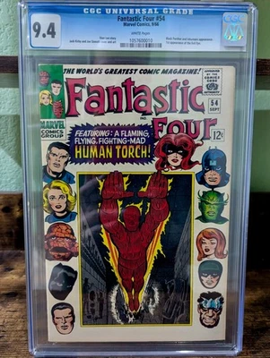 Fantastic Four #54 Marvel Comics 1966 3rd Black Panther Low Census CGC 9.4 - Image 1 of 2