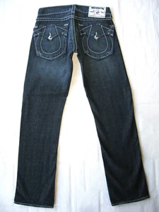 Jean recto ajustado True Religion Billy para hombre talla 30 x 31 patas estrecho 100 % algodón - Imagen 1 de 13