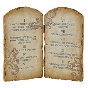 Ten Commandments Plaque 15 inches W Perfect for Home or Garden Decor - Picture 1 of 3