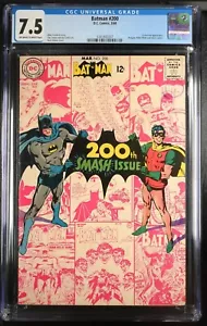 BATMAN #200 CGC 7,5 DC! 1968 Neal Adams copertina spaventapasseri Joker pinguini camei! - Foto 1 di 4