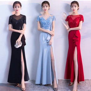 Ladies 2024 Summer Dress Slim Fit Banquet Host Long Fishtail Party Dress Qipao  - Picture 1 of 27