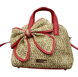 Kate Spade Belle Place Maise Straw cross body bag super cute spring summer bag - Picture 1 of 7