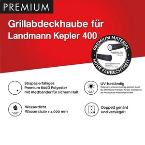 Premium Grill Abdeckhaube für Kugelgrill Landmann Kepler 400 - Bild 1 von 6