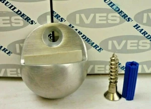 IVES FS436 PA28 Fermaporta basso in alluminio satinato, LOTTO DI (2) Made in USA - Foto 1 di 10