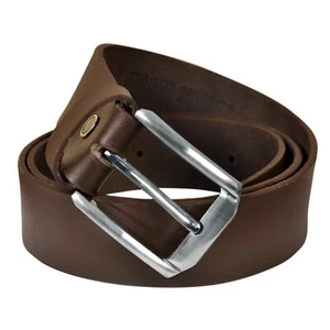 Gürtel Echt Leder Herren Damen braun Schnalle Breit 4cm ledergürtel Übergrößen - Picture 1 of 4