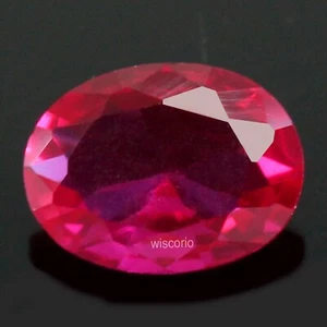 Piedra preciosa ovalada sin calentar rubí rojo sangre paloma Mogok natural certificado 6x4 mm RI03 - Imagen 1 de 6