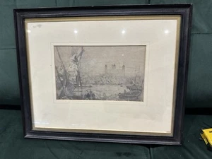 19TH CENTURY ENGLISH COASTLINE Pencil Drawing Possibly By JMW TURNER Or Whistler - Picture 1 of 21