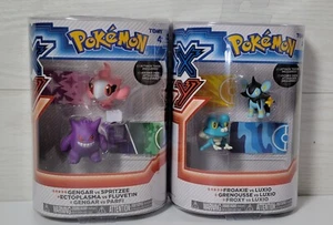 Pokemon XY Gengar vs Spritzee / Froakie Vs Luxio Figures 2-Packs NIB - Picture 1 of 3