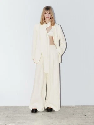 Calça Massimo Dutti 100% linho perna larga nova com etiquetas - STUDIO - Imagem 1 de 4