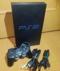 Sony PlayStation2 PS2 SCPH-35000 Black Game Console Box Japanese Disc NTSC-J F/S - Picture 1 of 5