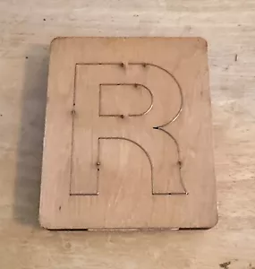 Ellison Educational 6 x 5 Inch Wood BLOCK Die 4” Block R UPPERCASE! RARE! - Picture 1 of 3