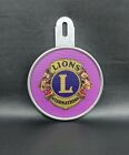 Vtg Lions International 4" Thread Display Badge Button or License Plate Topper