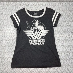 DC Comics Wonder Woman dunkelgrau Flügelärmel Grafik Logo Oberteil T-Shirt Jugend XL  - Bild 1 von 9