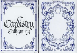 Cardistry Calligraphy Playing Cards by Bombmagic - Blue - NEW SEALED - Picture 1 of 4
