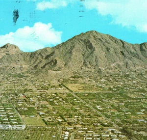 Famous Camelback Mountain City Houses Aerial View Phoenix AZ Vintage Postcard - Picture 1 of 4