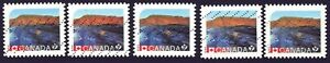 Canada sc#2721 x 5 World Heritage Sites in Canada, Joggins Fossil Cliffs, Used