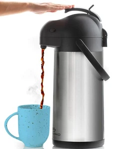 Cresimo 101oz Coffee Carafe w Pump 3L Insulated Airpot for Hot & Cold Drinks - Picture 1 of 6