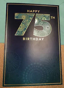 Happy 75th Birthday 75 Years Old Celebration 5”x7” Hallmark Greeting Card - Picture 1 of 4