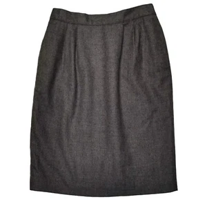 Amanda Smith Petites Grey 100% Wool Made in Bulgaria Straight Lined Skirt Sz 8P - Picture 1 of 8