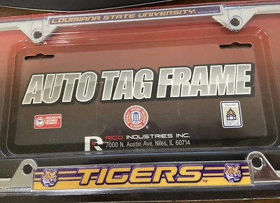 LSU Tigers NCAA Chrome License Plate Frame - Image 1 of 2