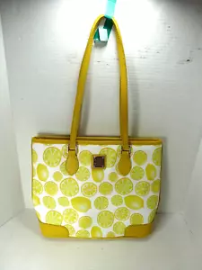 Borsa a mano Dooney & Bourke Lemons Richmond shopper in pelle agrumi estate usata in ottime condizioni - Foto 1 di 10